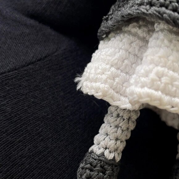 MIUMIU Technical Yarn Trick Bag Charm Recycled Polyester Gray/Brown/Red 5TT260 - Picture 5 of 14